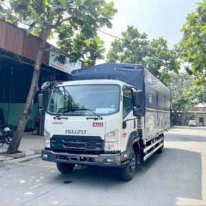 Xe tải Isuzu FRR 650 thùng bạt bửng nhôm 6.6 tấn